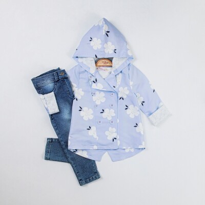 Wholesale Girls 3-Pieces Jacket, Body and Pants Set 2-6Y Miss Lore 1055-5515 Синий