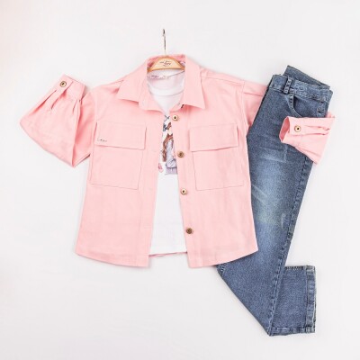 Wholesale Girls 3-Pieces Jacket, Body and Pants Set 2-6Y Miss Lore 1055-5610 - 3