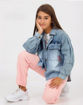 Wholesale Girls 3-Pieces Jacket, T-shirt and Pants Set 6-10Y Miss Lore 1055-5617 - Miss Lore (1)