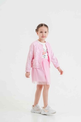 Wholesale Girls 3-Pieces Jacket, T-shirt and Skirt Set 2-5Y Eray Kids 1044-13309 - 1
