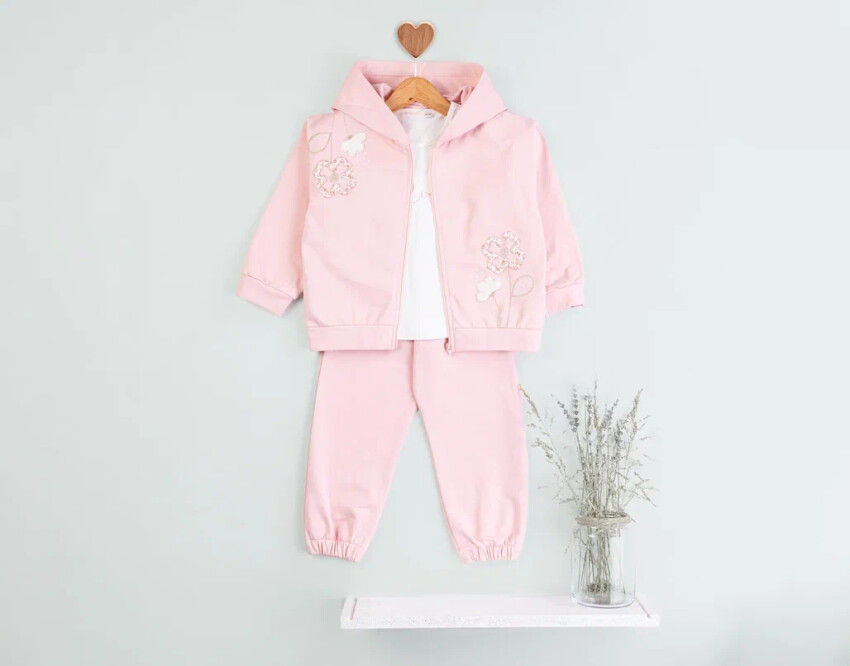 Wholesale Girl's 3pcs Tracksuit Set 2-5Y BabyRose 1002-7801 - 2