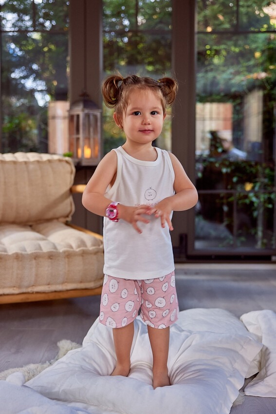 Wholesale Girls Athlete and Shorts Pajamas Set 3-12Y Zeyland 1070-ZY23-18225 - 1