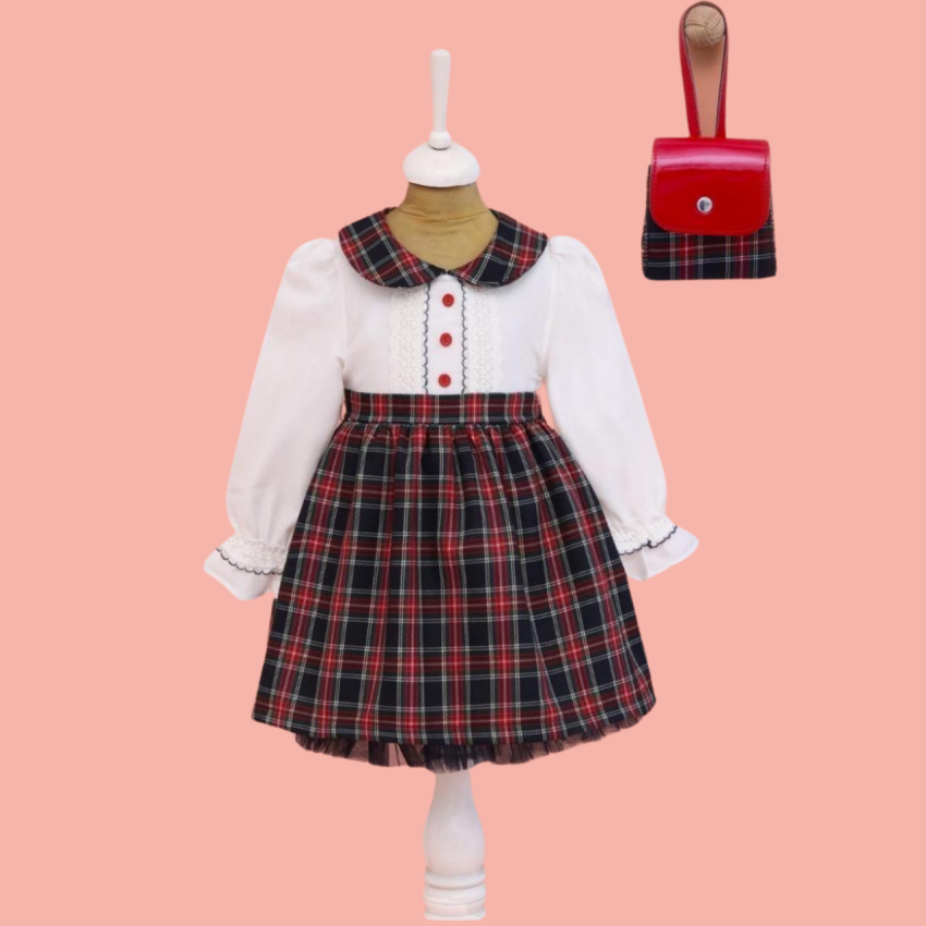 Wholesale Girl's Bag Dress 2-5Y Lilax 1049-6518 - 2