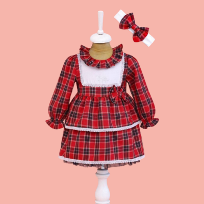 Wholesale Girl's Bandana Dress 9-24M Lilax 1049-6519 - 1