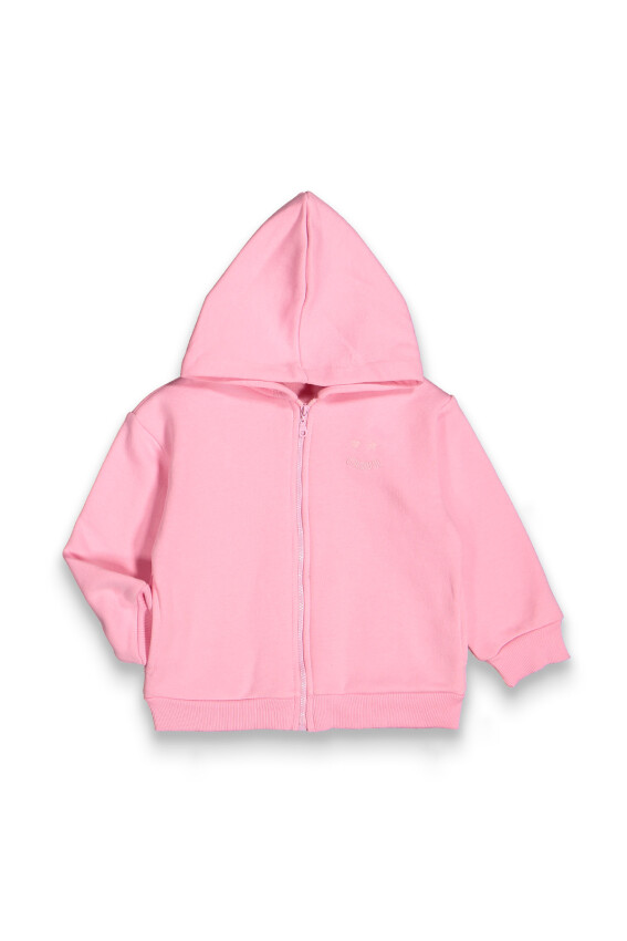 Wholesale Girls' Basic Hoodie Zip-Up Cardigan 6-18M Tuffy 1099-0454 - 2