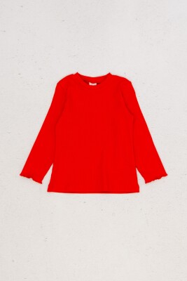 Wholesale Girls Basic Long Sleeve T-Shirt 9-14Y DMB Boys&Girls 1081-9691 Красный