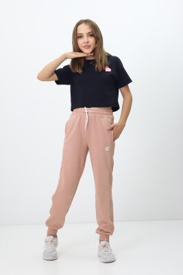 Wholesale Girls' Basic Sweatpants 11-14Y Nickel 2060-20110-3 Лососевый цвет