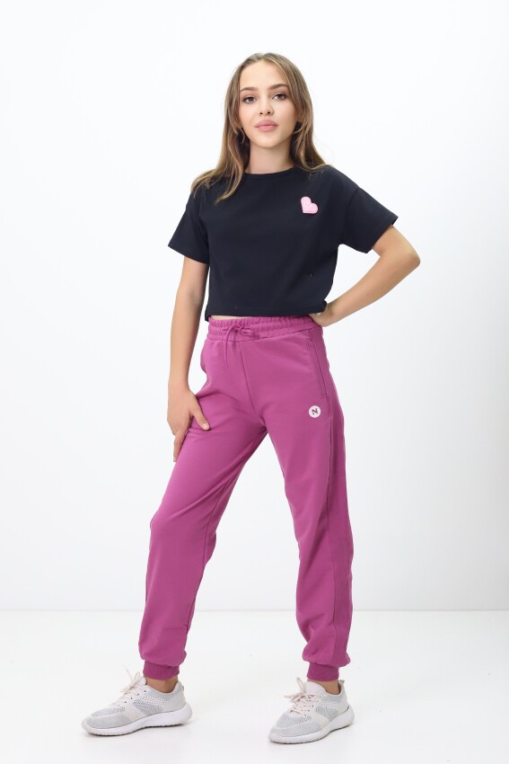 Wholesale Girls' Basic Sweatpants 11-14Y Nickel 2060-20110-3 - 6