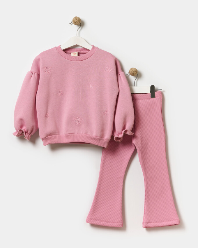 Wholesale Girls Basic Tracksuit Set 4-7Y Bupper Kids 1053-24314 - 3