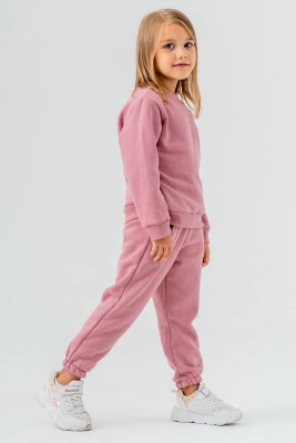 Wholesale Girl's Basic Tracksuit Set with Flower Detail 2-5Y Tuffy 1099-01064 - 4