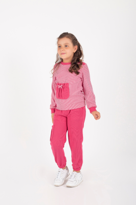 Wholesale Girls' Bike Neck Tracksuit Set 4-8Y Pafim 2041-K24-8000 - Pafim (1)