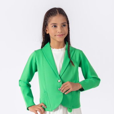 Wholesale Girls Buttoned Jacket 12-15Y Pafim 2041-Y23-3207 Зелёный 
