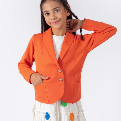 Wholesale Girls Buttoned Jacket 12-15Y Pafim 2041-Y23-3207 - Pafim