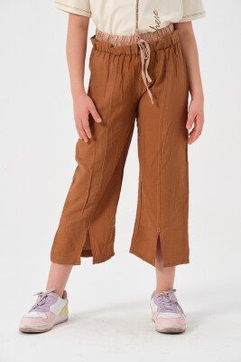 Wholesale Girls Capri Length Pants with Belt 8-15Y Jazziee 2051-241Z4ALN01 Коричневый 