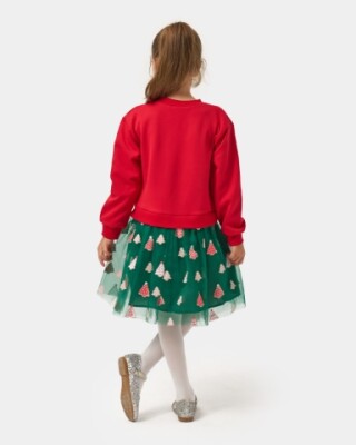 Wholesale Girl's Christmas 2-pack Skirt and Sweatshirt 4-7Y Bupper Kids 1053-24929 - 3