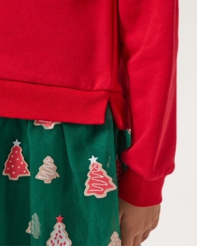 Wholesale Girl's Christmas 2-pack Skirt and Sweatshirt 4-7Y Bupper Kids 1053-24929 - 6