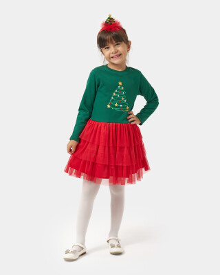 Wholesale Girls Christmas Dress 4-7Y Bupper Kids 1053-24902 - Bupper Kids