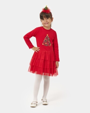 Wholesale Girls Christmas Dress 4-7Y Bupper Kids 1053-24902 - 3