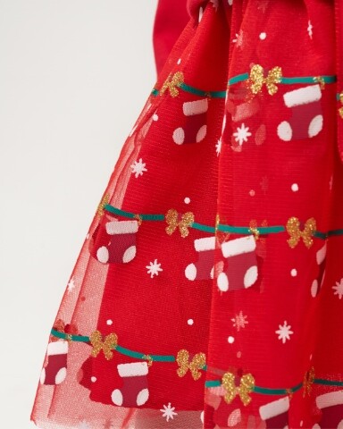 Wholesale Girl's Christmas Dress 4-7Y Bupper Kids 1053-24931 - 6