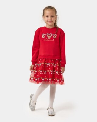 Wholesale Girl's Christmas Dress 4-7Y Bupper Kids 1053-24931 - 7