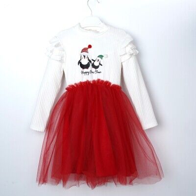 Wholesale Girls Christmas Tulle Dress 3-6Y Büşra Bebe 1016-23252 - Büşra Bebe (1)