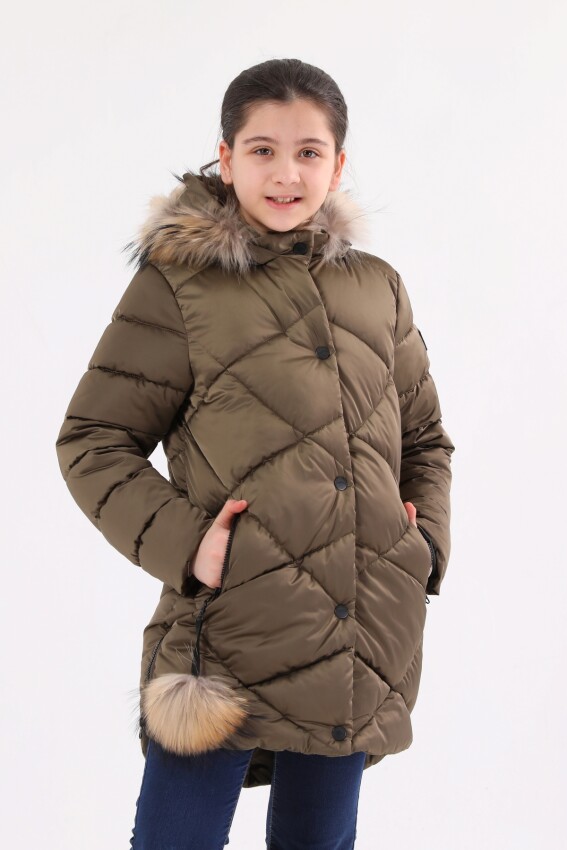 Wholesale Girls' Coat 6-14Y Benitto Kids 2007-51273 - 2