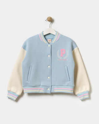 Wholesale Girls' College Jacket 9-12Y Miniloox 1054-24412 Синий