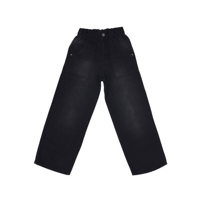 Wholesale Girls Denim Pants 7-14Y Flori 1067-22533 Чёрный 