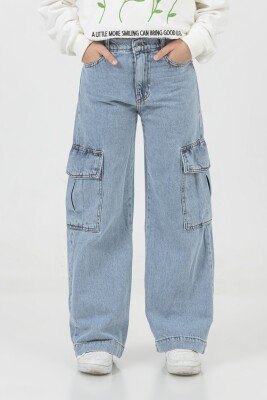Wholesale Girls Denim Pants 9-14Y DMB Boys&Girls 1081-0200 - 2
