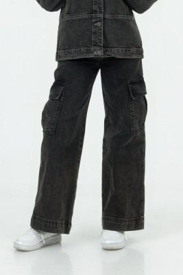 Wholesale Girls Denim Pants 9-14Y DMB Boys&Girls 1081-0200 Темно-серый 