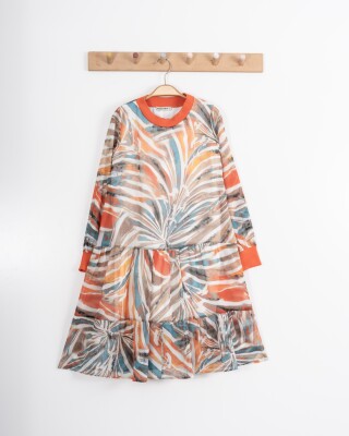 Wholesale Girls Dress 11-14Y Moda Mira 1080-7119 Оранжевый 