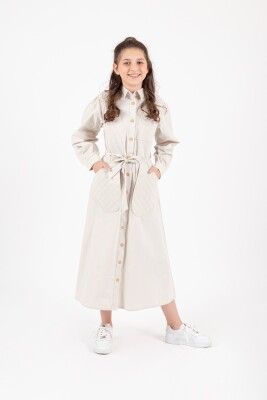 Wholesale Girls Dress 11-14Y Pafim 2041-Y24-4100 Каменный цвет