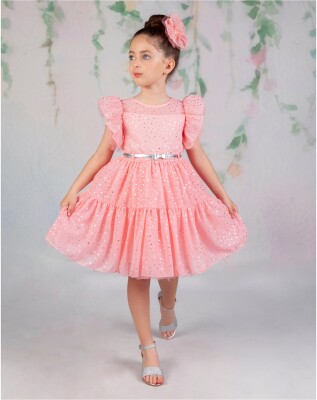 Wholesale Girls Dress 2-5 YAŞ Wizzy 2038-3375-1 Розовый 