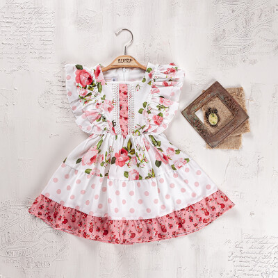 Wholesale Girls Dress 2-5Y Elayza 2023-2207 Розовый 