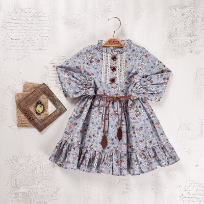 Wholesale Girls Dress 2-5Y Elayza 2023-2279 Серый 