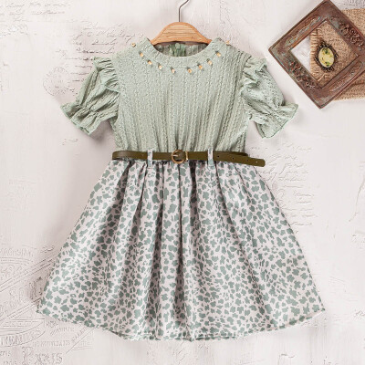 Wholesale Girls Dress 2-5Y Elayza 2023-2363 Зелёный 