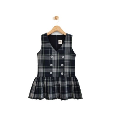Wholesale Girls Dress 2-5Y Lilax 1049-6181 Темно-синий