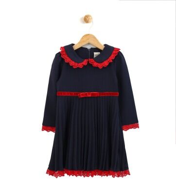 Wholesale Girls Dress 2-5Y Lilax 1049-6236 Темно-синий
