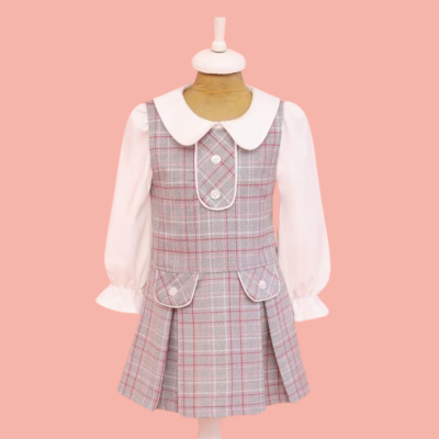 Wholesale Girl's Dress 2-5Y Lilax 1049-6597 Пурпурный 