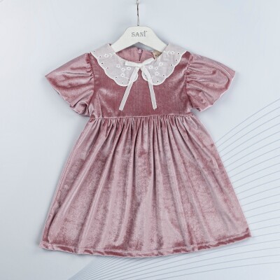 Wholesale Girls Dress 2-5Y Sani 1068-9902 Пудра