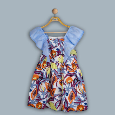 Wholesale Girls Dress 2-5Y Timo 1018-TK4DÜ042241722 Оранжевый 