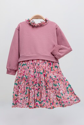 Wholesale Girls Dress 2-5Y Tuffy 1099-552 Пыльная роза