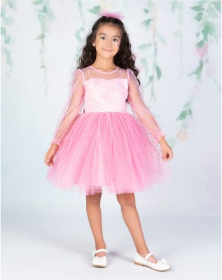 Wholesale Girls Dress 2-5Y Wizzy 2038-3322 Розовый 