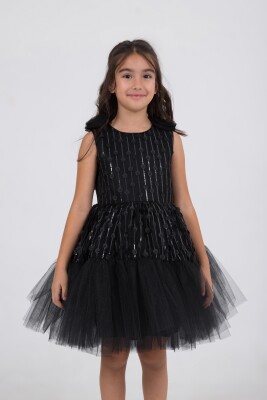 Wholesale Girls Dress 2-5Y Wizzy 2038-3532 Чёрный 