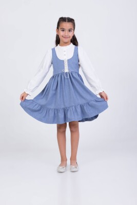 Wholesale Girls Dress 2-5Y Wizzy 2038-3546 Синий