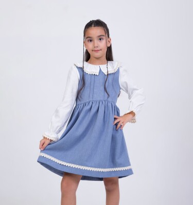 Wholesale Girls Dress 2-5Y Wizzy 2038-3550 Синий