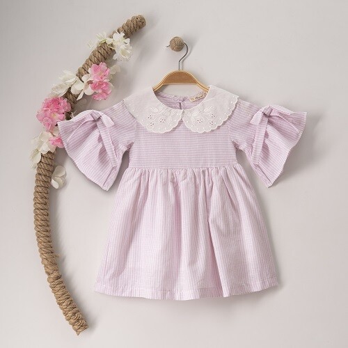 Wholesale Girls Dress 3-6Y Büşra Bebe 1016-23102 - 2