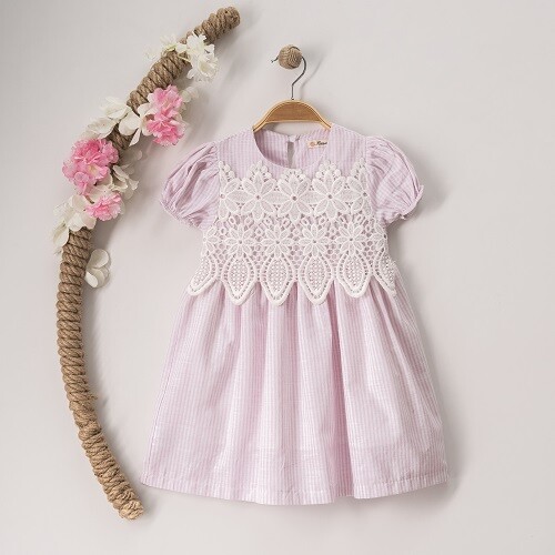 Wholesale Girls Dress 3-6Y Büşra Bebe 1016-23103 - 2