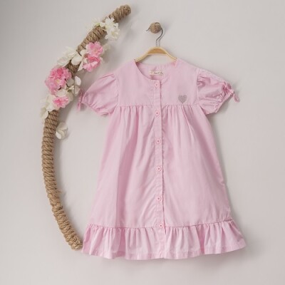 Wholesale Girls Dress 3-6Y Büşra Bebe 1016-23122 Розовый 