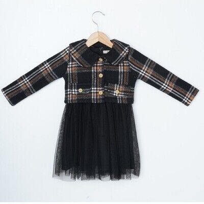 Wholesale Girls Dress 3-6Y Büşra Bebe 1016-23232 - Büşra Bebe